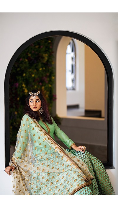 indian designer lehenga mint green latest 2018 collection sonal agrawal